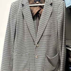 Tommy Hilfiger Women's Houndstooth Blazer - Black and White